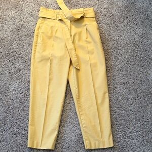 Ann Taylor Paper Bag Yellow Trousers Size 4
